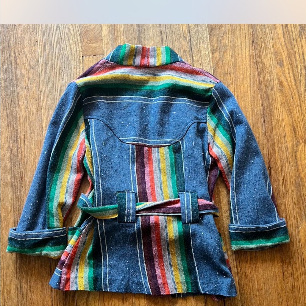 Vintage Southwestern Striped Multicolor Women's Jacket S-M - Picture 3 of 4